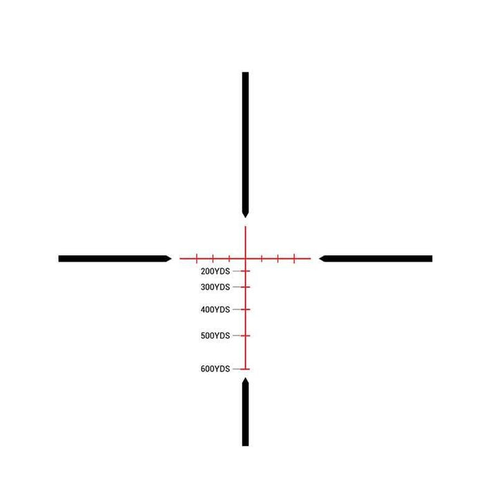 Athlon Argos BDC600A Illuminated reticle with distances at 600yds