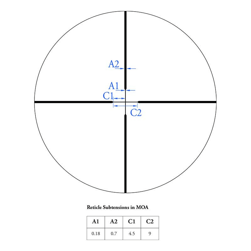 Athlon Talos 3-12x40 SFP Riflescope Centre X Reticle Subtensions